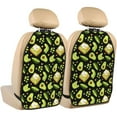 thumbnail image 1 of Naloa Avocado Toast 2Pcs Anti-Kick Back Seat Cover Kick Mat, Car Seat Protector with 3 Storage Pockets, 1 of 8