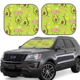 thumbnail image 1 of Naloa Avocado Work Out 2 Piece Foldable Car Sun Shades, Car Windshield Sunshade, Front Window Sunshade for Car, Truck, SUV - Medium, 1 of 7