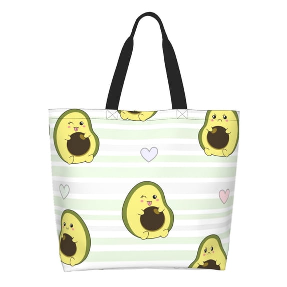 Naloa Avocado of a Hear Tote Bag for Women Large Capacity Shoulder Bag for College Work Travel Shopping
