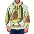 thumbnail image 1 of Naloa Avocado1 Men’s Hoodies, Zip up Hoodie, Sweatshirts,Hoodies for Men Sizes S-3XL-X-Large, 1 of 5