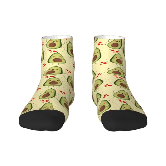 Naloa Avocados And Hearts Ankle Socks for Women Non Slip Socks No Show Socks Classic Low Cut Casual Socks Casual Socks