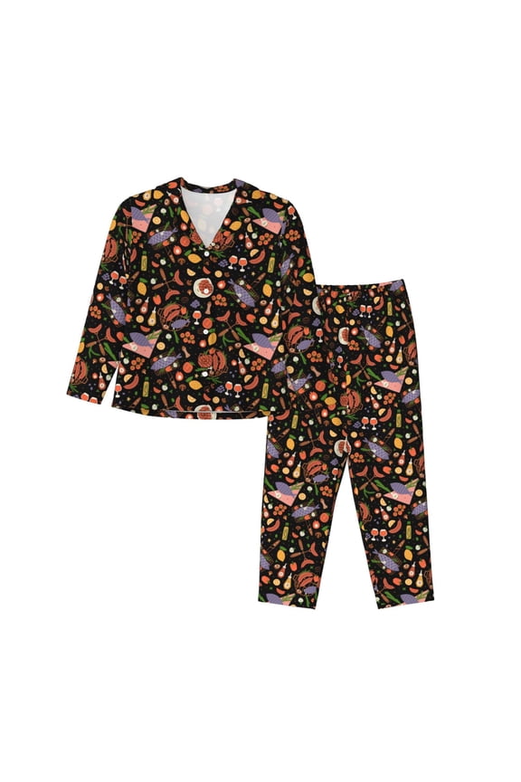 BBQ Party Pajamas for Women Set, Womens Pajama Sets, Lounge Sets for Women, 2pjs for Women-Small