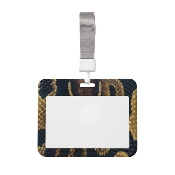 Naloa Ball Phyton Snake Card Badge Holder Work Badge Sleeve for Office, School, Factory, ID Credit Cards, Driver Licenses and Passes