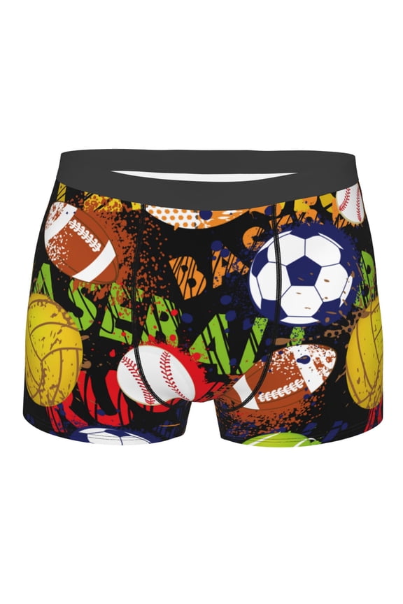 Balls Print Mens Underwear - Boxers for Men, Classic Briefs for Men
