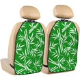 thumbnail image 1 of Naloa Bamboo 2Pcs Anti-Kick Back Seat Cover Kick Mat, Car Seat Protector with 3 Storage Pockets, 1 of 8