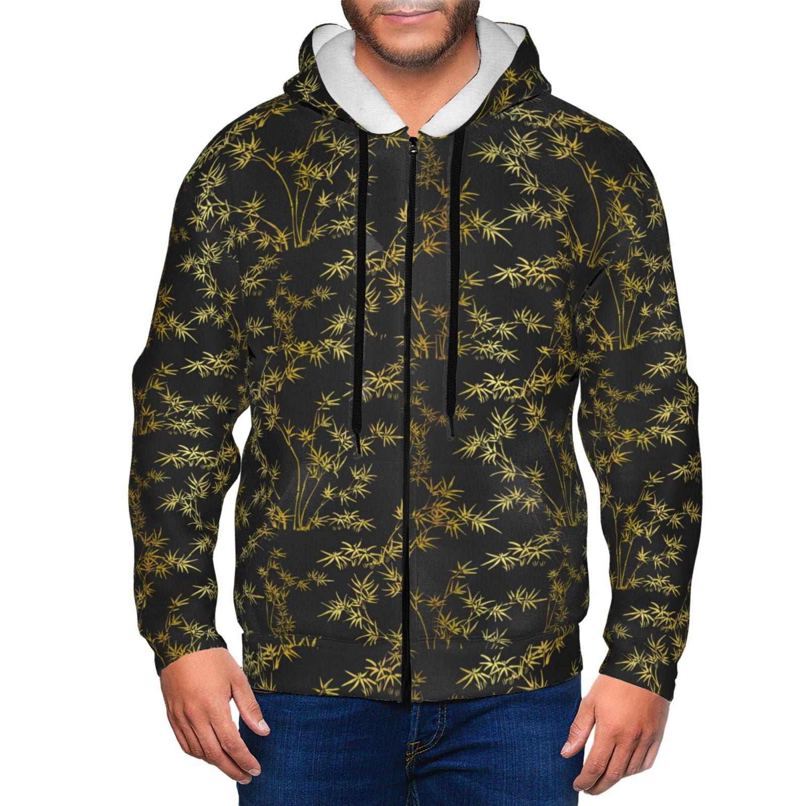 Bamboo zip up hoodie sales