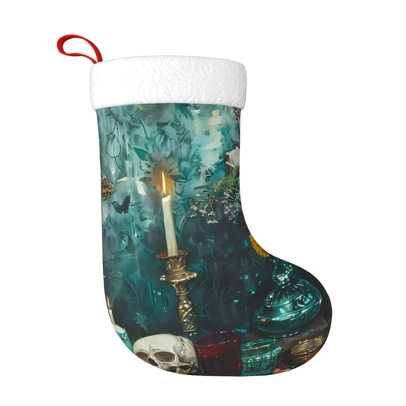 Naloa Baroque Floral Still Life Christmas Stockings Decorations, Xmas Ornaments, DIY Personalized Farmhouse Decor for Home Family Party Tree