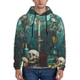 thumbnail image 1 of Naloa Baroque Floral Still Life Men's Casual Hooded Collar Drawstring Hoodies Pullover Sweatshirts Casual Long Sleeve Shirts-Small, 1 of 7
