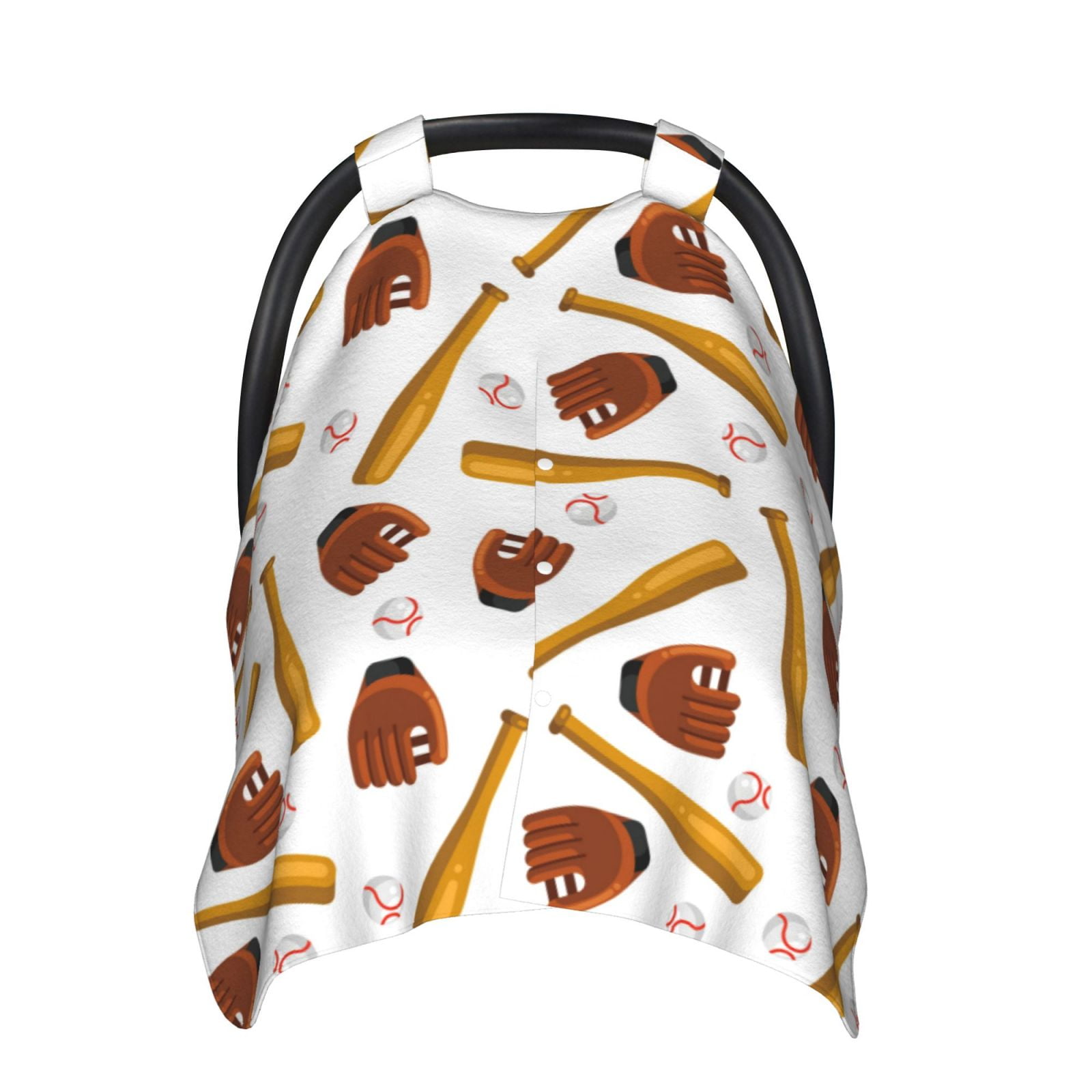 Naloa Baseball Sport Baby Car Seat Cover, Breathable Baby Carrier Cover, Multiuse Baby Carrier Cover & Nursing Breastfeeding Cover