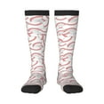 thumbnail image 1 of Naloa Baseballs Thigh High Socks Extra Long Stretchy Sock Women Over Knee High Opaque Stocking Daily Wear, 1 of 6