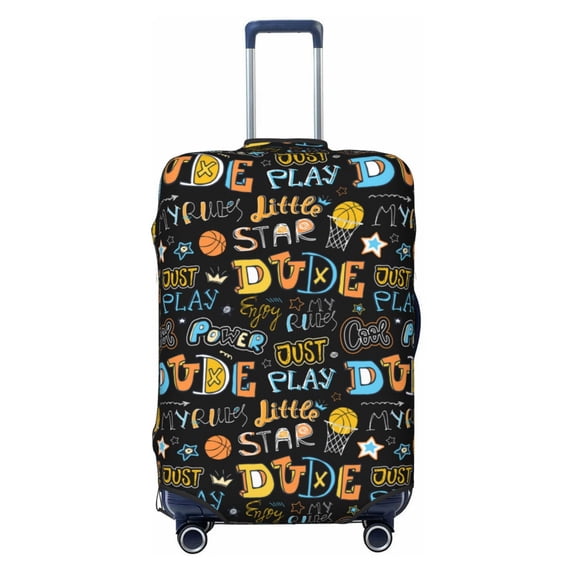 Naloa Basketball Elastic Suitcase Protector, Travel Suitcase Protector Cover Fits 18-32in Suitcase - Medium