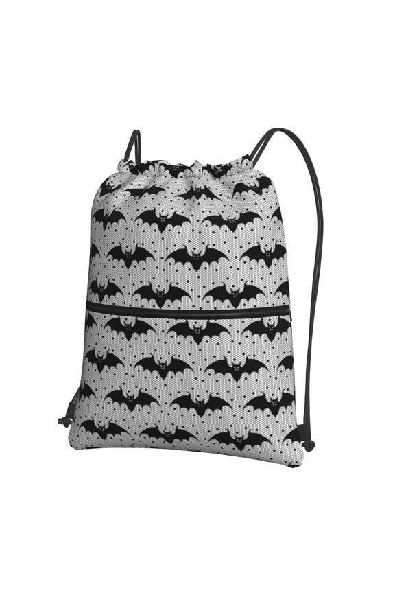 Bat Drawstring Backpack String Bag Cinch Water Resistant for Gym Shopping Sport Yoga