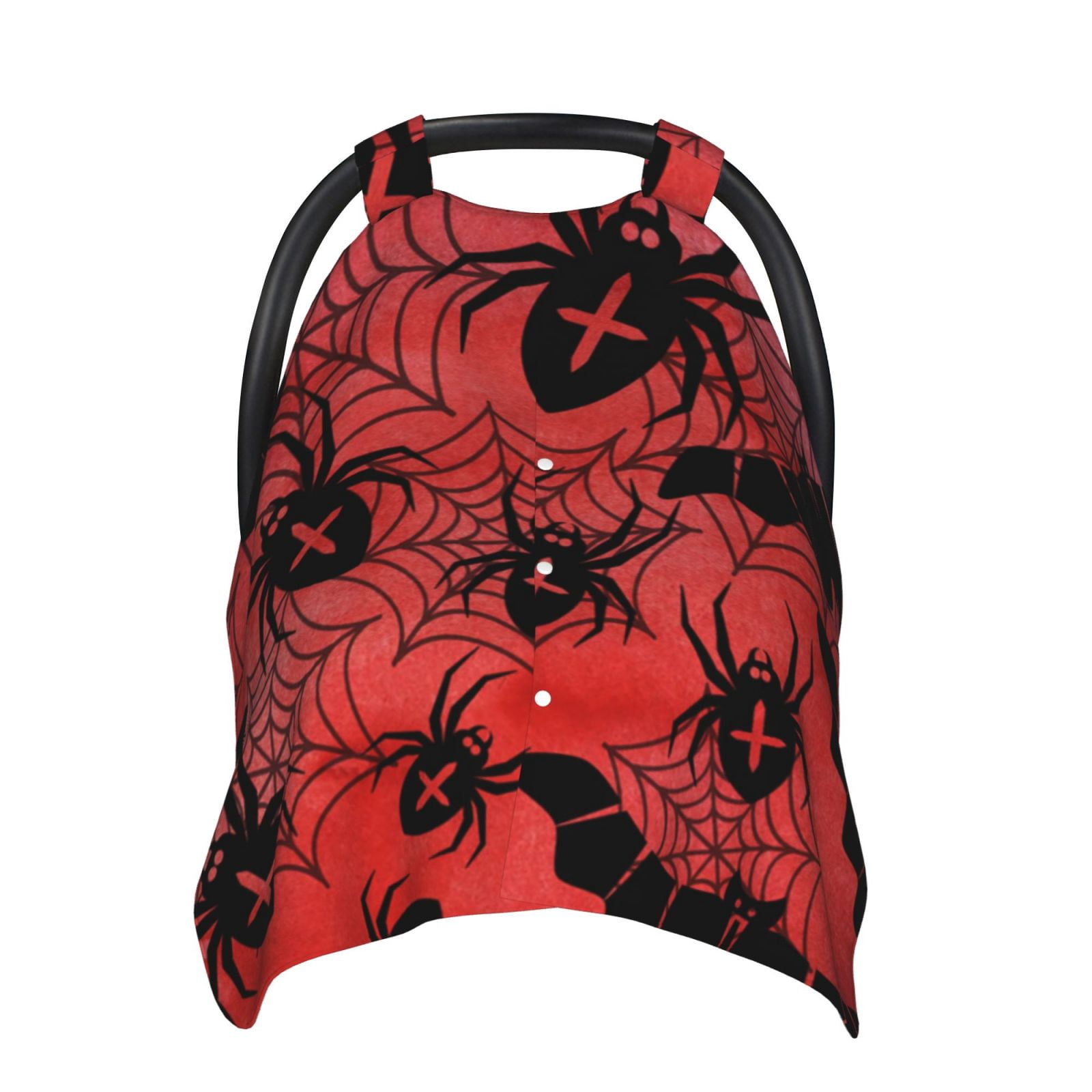 Naloa Bats And Spiders Baby Car Seat Cover, Breathable Baby Carrier Cover, Multiuse Baby Carrier Cover & Nursing Breastfeeding Cover