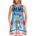 thumbnail image 1 of Naloa Beach Flamingo Trio Print Women's Summer Spring Casual Beach Sundress,Vacation Sleeveless Tank Crewneck Loose Dresses, 1 of 7