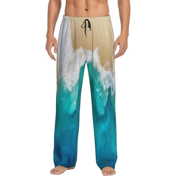 Naloa Beach Pajama Pants Men, PJ Bottoms, Sleep & Lounge Pants-Large