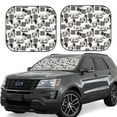 thumbnail image 1 of Naloa Beach Print 2-Piece Windshield Sunshade,Foldable Car Front Window Sun Shades,for Most Sedans SUV Truck-Large, 1 of 6