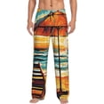 thumbnail image 1 of Naloa Beach Umbrella Sunset Pajama Pants Men, PJ Bottoms, Sleep & Lounge Pants-Small, 1 of 6