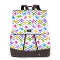 thumbnail image 1 of Naloa Bear And Polka Dot Print Leather Backpack Purse for Women and Ladies,Shoulder Travel Daypacks Bags,Laptop Backpack for Women, 1 of 4