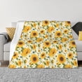 thumbnail image 1 of Naloa Beautiful Countryside Sunflower Flannel Blankets - Thick and Warm Blanket for Winter, Soft Fuzzy Plush King Blanket for All Seasons50"x40", 1 of 6