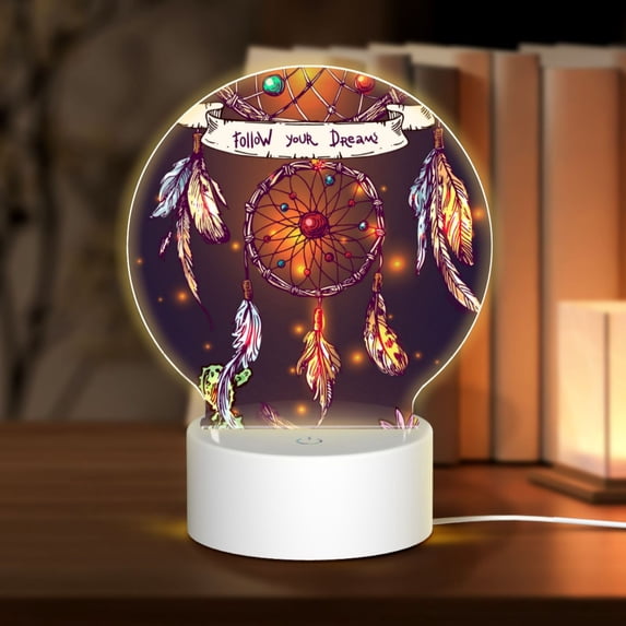 Naloa Beautiful Dreamcatcher1 Acrylic LED Night Light Custom LED Lights Personalized Nightlight Customized Gifts for Family Couples Friends