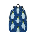 thumbnail image 1 of Naloa Beautiful King Penguin Pattern Canvas Backpack for Men Women Rucksack Casual Travel Daypack College Tote Satchel Bookbag for Teens-Medium, 1 of 7