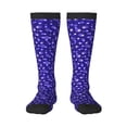 thumbnail image 1 of Naloa Beautiful Purple Snowflakes Knee Socks, High Socks Long Stretchy Sock Women Knee High Stocking, Long Socks for Women, 1 of 6