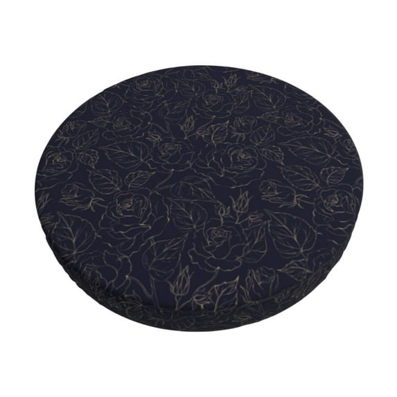 Naloa Beautiful Roses Round Bar Stool Cushion Cover 12-14 inch, Fits Kitchen, Office, Restaurant Chairs - 14 inch