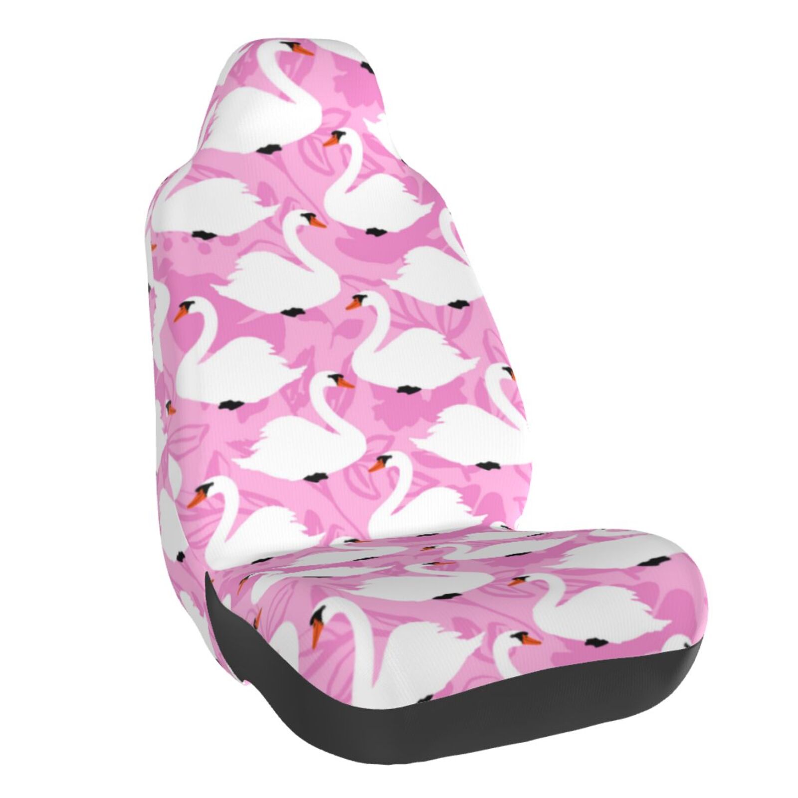 Naloa Beautiful Swans Car Seat Covers Universal Front Seat Coves for Car Accessories ,Padded Car Covers for Automotive, SUV, Truck, and Van