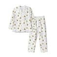 thumbnail image 1 of Naloa Bee Men’s Pajamas Set - Long Sleeve Button Down Sleep Shirt and Pajama Bottoms Sleepwear Set-Medium, 1 of 7
