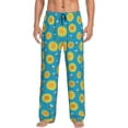 thumbnail image 1 of Naloa Bee Sunflower Pajama Pants Men, PJ Bottoms, Sleep & Lounge Pants-Small, 1 of 6