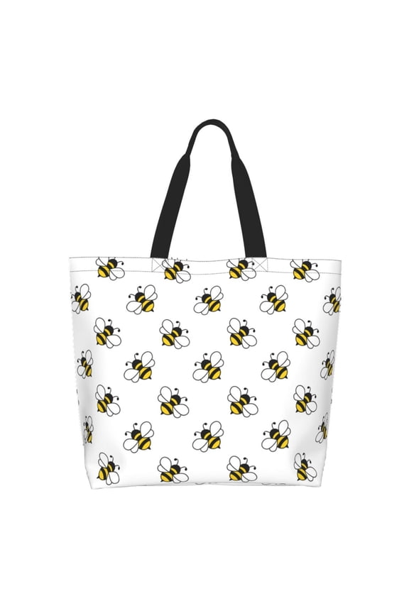 Bee Tote Bag for Women Large Capacity Shoulder Bag for College Work Travel Shopping