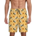 thumbnail image 1 of Naloa Bee Wasp Men's Short Pajama Pants, Pj Shorts, Lounge Comfort Shorts-X-Large, 1 of 6