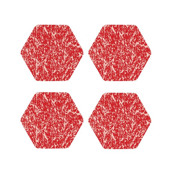 Naloa Beef Leather Coasters for Drinks, Durable Drink Coasters 4 Set for Tabletop Protection, Luxurious Home Décor and Housewarming Gift ( {designName})Hexagon