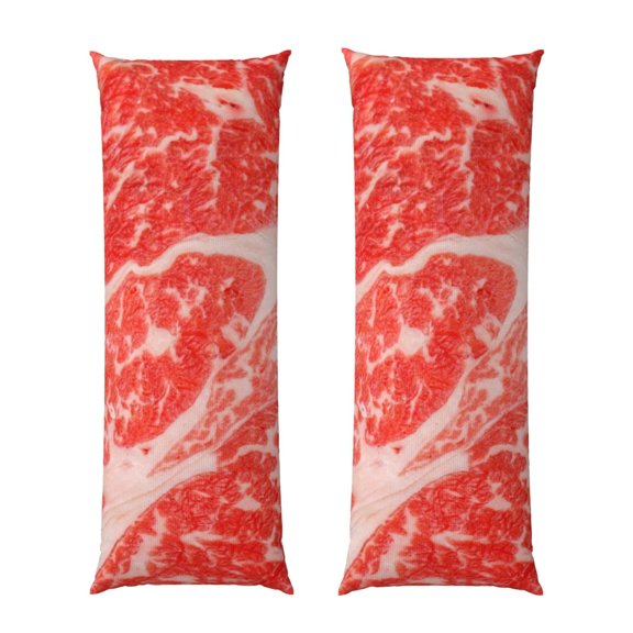 Naloa Beef Steaks Super Soft 20x60 Body Pillow Case,Long Side Hidden ZipperPILLOWS ARE NOT INCLUDED