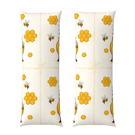 Naloa Beekeeper Gnome Holding A Glass Super Soft 20x60 Body Pillow Case,Long Side Hidden Zipper(PILLOWS ARE NOT INCLUDED)