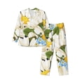 thumbnail image 1 of Naloa Bees Collecting Nectar Men’s Pajamas Set - Long Sleeve Button Down Sleep Shirt and Pajama Bottoms Sleepwear Set-Medium, 1 of 7