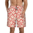 thumbnail image 1 of Naloa Beige Flowers Men's Beach Shorts, Surfing shorts, Swim trunks, Quick Dry Swim Trunks for Surfing Beach Fun - Medium, 1 of 9