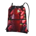 thumbnail image 1 of Naloa Berry Infused Refreshment Drawstring Backpack String Bag Cinch Water Resistant for Gym Shopping Sport Yoga, 1 of 6
