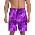 thumbnail image 1 of Naloa Berry Raspberry Men's Short Pajama Pants, Pj Shorts, Lounge Comfort Shorts-3X-Large, 1 of 6