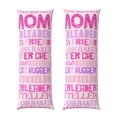 thumbnail image 1 of Naloa Best Mom ever Super Soft 20x60 Body Pillow Case,Long Side Hidden Zipper（PILLOWS ARE NOT INCLUDED）, 1 of 6