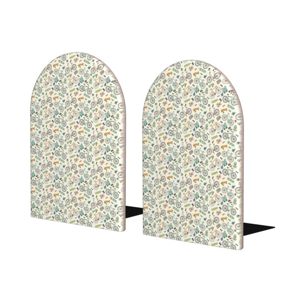 Naloa Bicycles And Boards 2 Pcs Bookend Large Capacity Office Book Ends for Home Office Library School Study Decoration