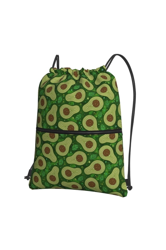 Big Colorful Avocados Drawstring Backpack String Bag Cinch Water Resistant for Gym Shopping Sport Yoga