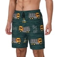 thumbnail image 1 of Naloa Big Machine Print Men Swim Trunks with Compression Liner ,Board Shorts,Men's Swim Shorts with Drawstring and Elastic Waistband-Medium, 1 of 6