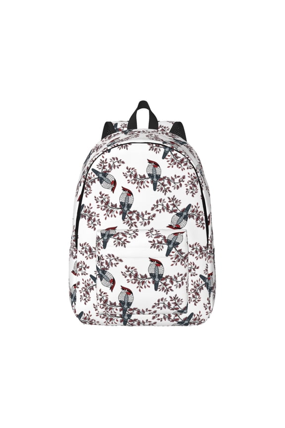 Bird Canvas Backpack for Men Women Rucksack Casual Travel Daypack College Tote Satchel Bookbag for Teens-Small