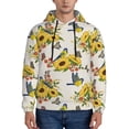 thumbnail image 1 of Naloa Bird Sunflowers Men's Casual Hooded Collar Drawstring Hoodies Pullover Sweatshirts Casual Long Sleeve Shirts-4X-Large, 1 of 7