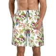 thumbnail image 1 of Naloa Birds And Flowers Men's Beach Shorts, Surfing shorts, Swim trunks, Quick Dry Swim Trunks for Surfing Beach Fun - Medium, 1 of 9