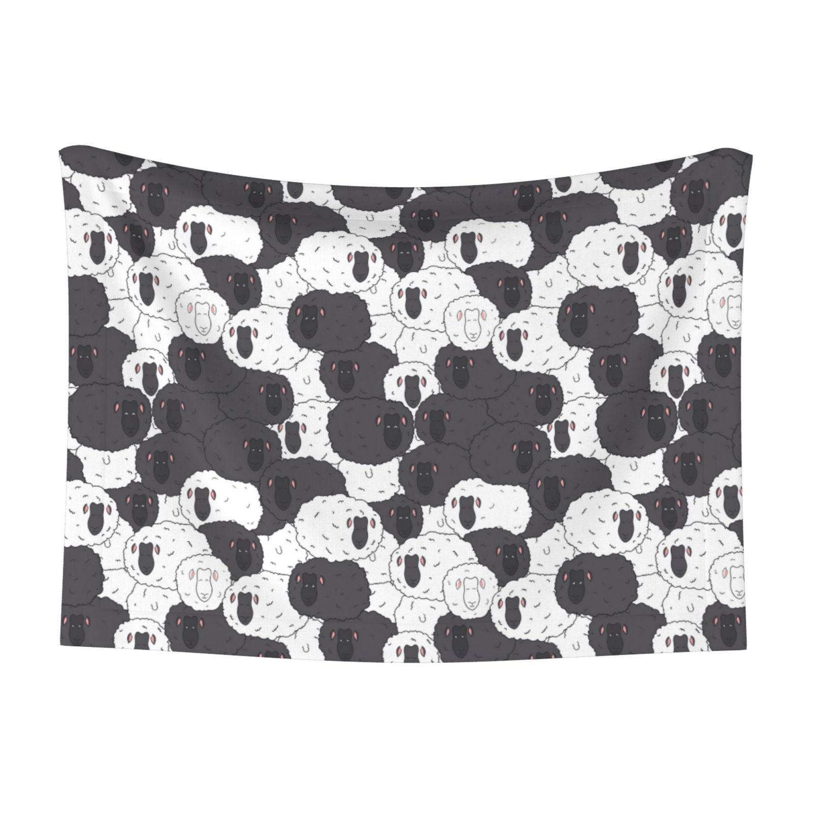 Naloa Black And White Sheeps Dog Blanket, 3 Sizes Cat Blanket for Indoor Cats Large Medium Small Dog Gifts-Large