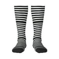 thumbnail image 1 of Naloa Black And White Stripes Thigh High Socks Extra Long Stretchy Sock Women Over Knee High Opaque Stocking Daily Wear, 1 of 6