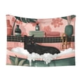 thumbnail image 1 of Naloa Black Cat Pink Bathroom Dog Blanket, 3 Sizes Cat Blanket for Indoor Cats Large Medium Small Dog Gifts-Medium, 1 of 8