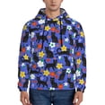 thumbnail image 1 of Naloa Black Cats And Flowers Men's Casual Hooded Collar Drawstring Hoodies Pullover Sweatshirts Casual Long Sleeve Shirts-4X-Large, 1 of 7